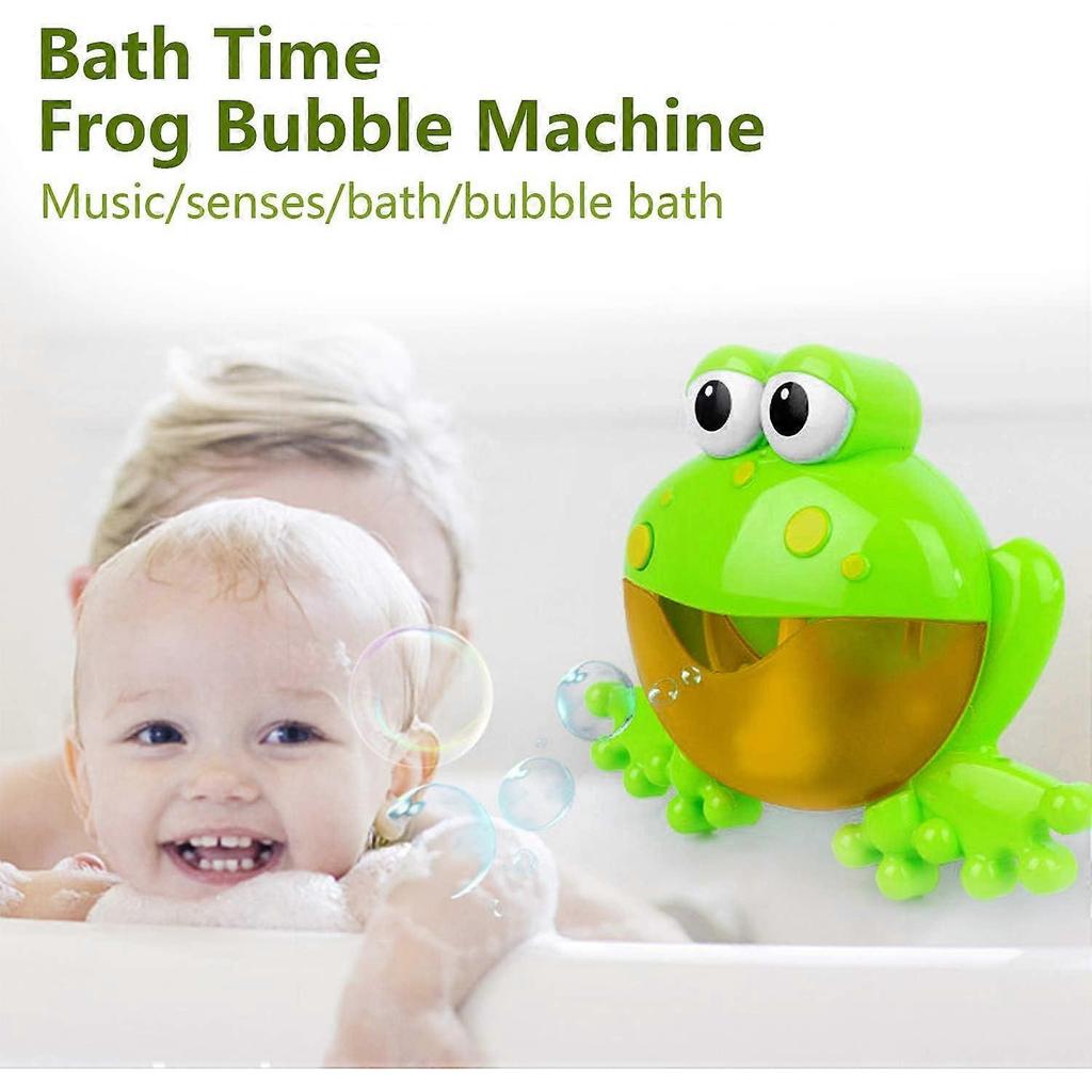 Baby Bath Bubble Toy, Automatic Music Bubble Machine, Blow Bubble Maker, Frog Bath Toy, for Baby Toddler
