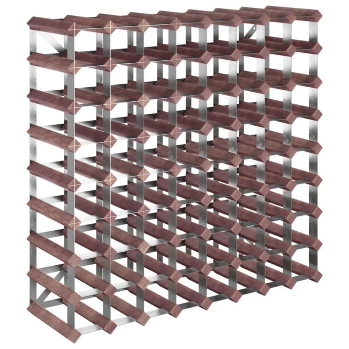 VidaXL Casier à bouteilles pour 72 bouteilles Marron Bois pin solide 340894