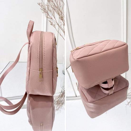 Women Quilted Backpack Purse Waterproof Travel Daypack Convertible Sling Bag Crossbody Purse for Commuting Street Daily Errands