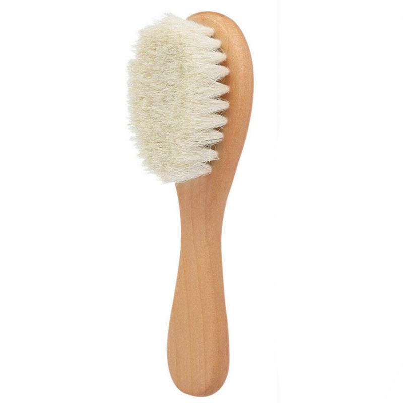 Wool Wooden Baby Hairbrush Baby Brush Baby Comb Set Wooden Comb Baby Hair Comb