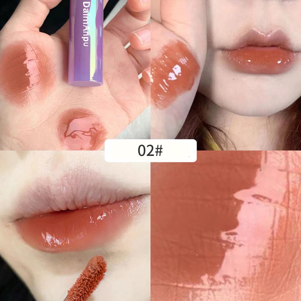

Фиолетовый объемный блеск для губ Mirror Water Gloss сияющий и увлажняющий высокопигментированный пигмент для губ для девушек и женщин 02#