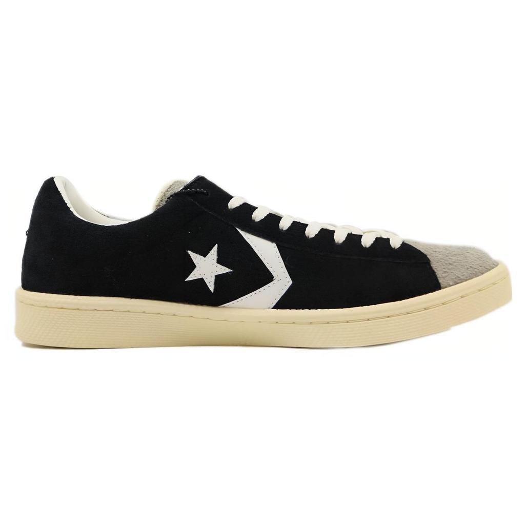 Converse Pro Leather Suede Ox Non-Slip Durable Low-Top Skate Shoes Unisex Sneakers Black White 34200750