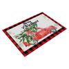 Christmas Dining Mat, Restaurant Atmosphere Decoration, Table Mat, Linen Printed Insulation Mat, Western Style Mat