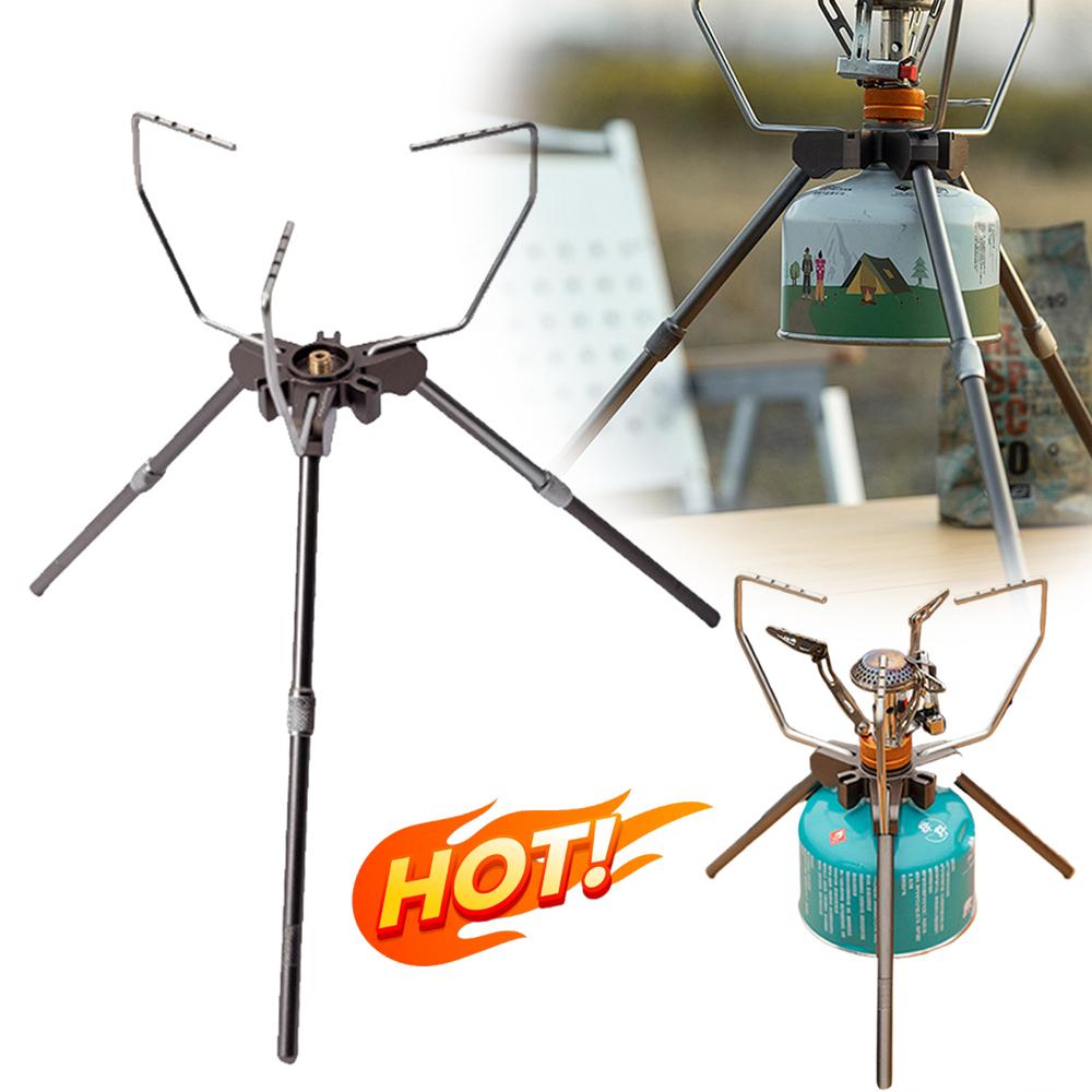 Expansion Bracket For Card Type Gas Furnace Camping Gas Stove Holder Adjustable Height Aluminum Alloy Burner BBQ Convenient