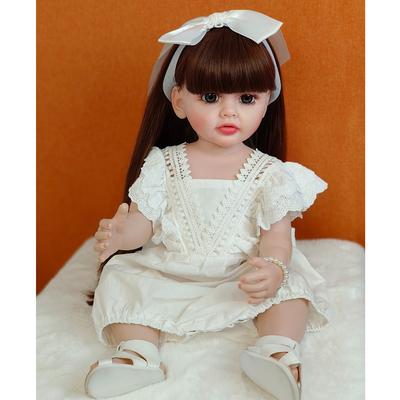 Κούκλα 55 εκ. Fantasy Betty Reborn Toddler Doll Full Vinyl Body Waterproof Baby Girl Doll Lifelike Princess Newborn Dolls for Kids Early Education Παιχνίδι Playmate