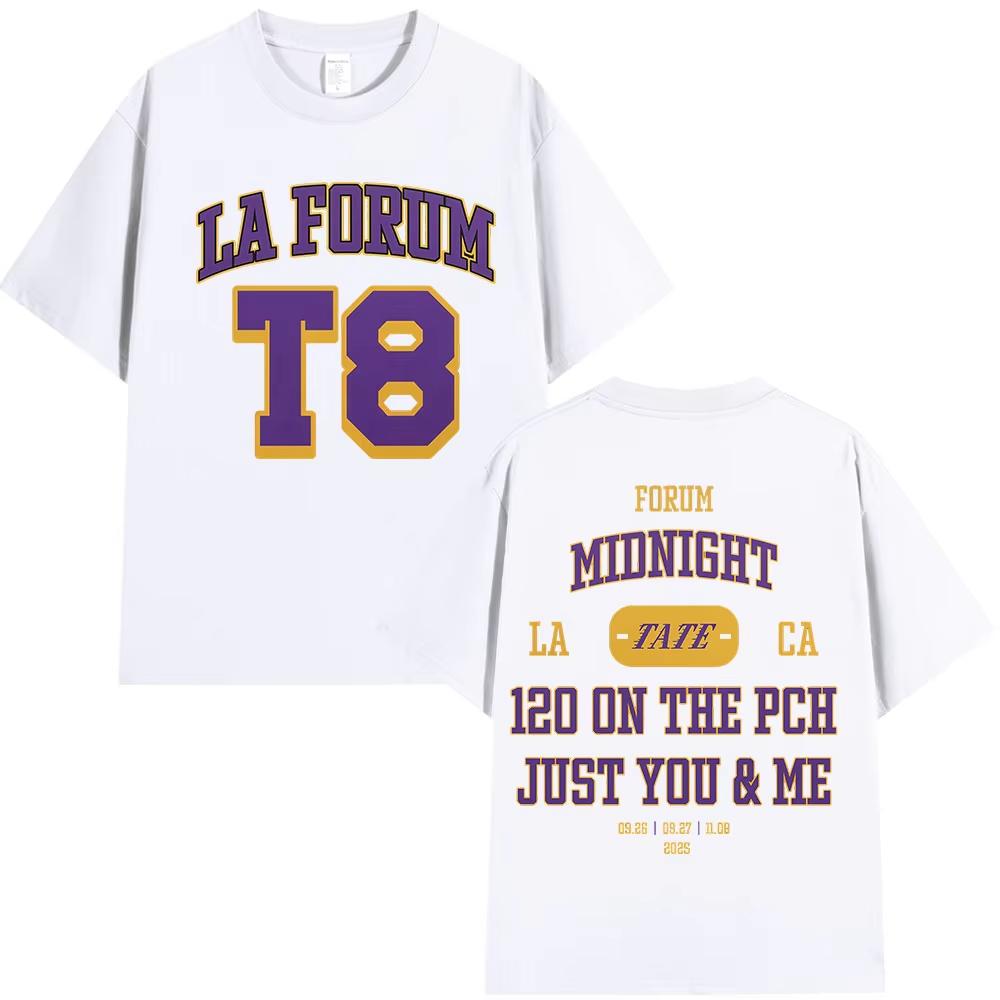 Tate McRae LA Forum T8 EVENT Miss Possessive Tour T-Shirt Men Women Harajuku O-Neck Short Sleeve T Shirts Cotton Casual T-shirts