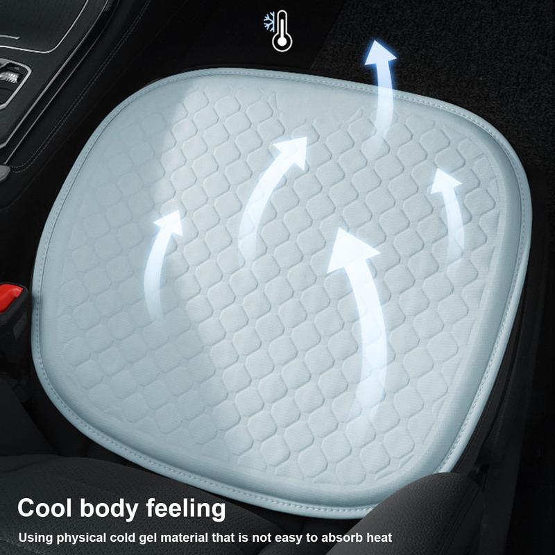 3D Summer Cooling Ice Silk Seat Cover Universal Gel Seat For Car Office Breathable Cushion Mat Car Pad Auto Interior Accessories