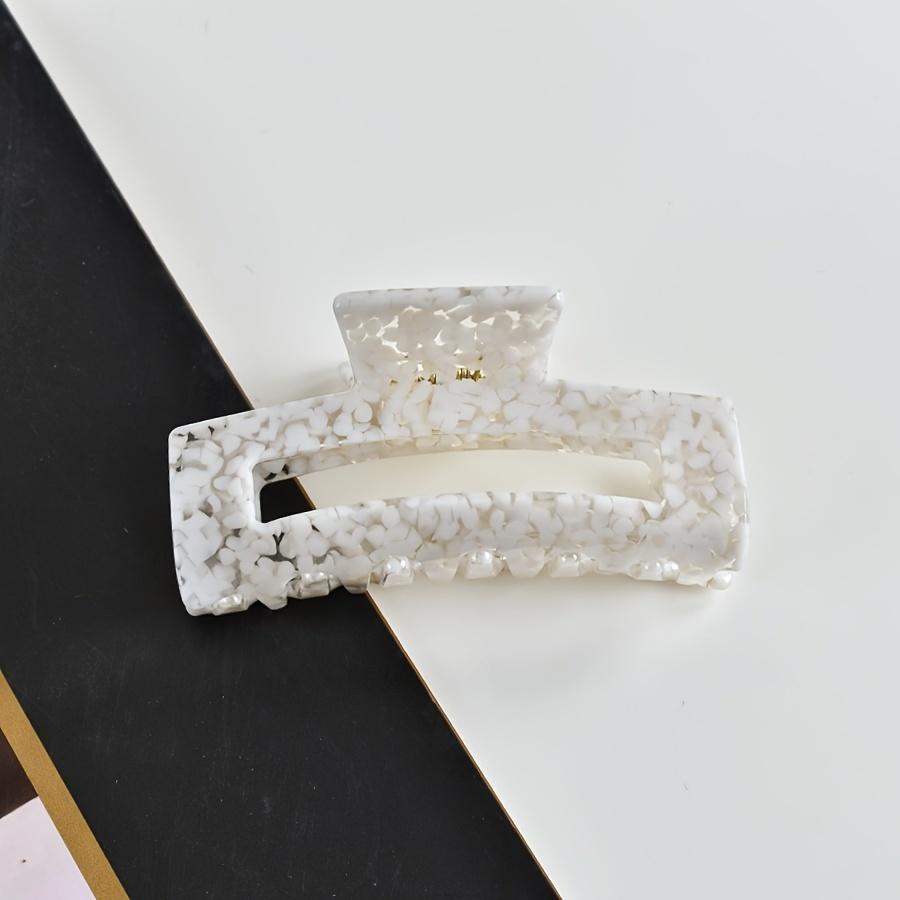 1 Piece Set for Women Multicolor Acetate Rectangular Shark Clip Y2K Style for Daily Life Wear Thick Hair Thin Hair for Casual Us