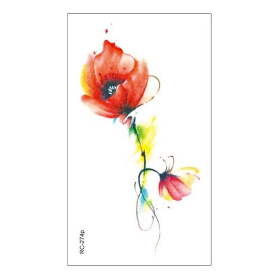 Waterproof Long-lasting Cute Peacock Feather Temporary Tattoo Stickers for Women
