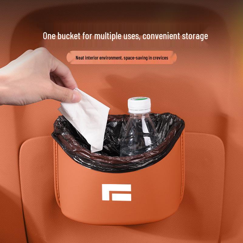 Multifunctional Car Trash Can & Umbrella Holder with Cup Organizer