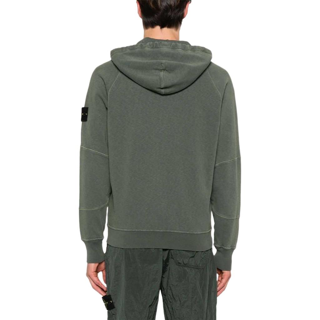 STONE ISLAND Garment Dyed Hoodie Musk Men Tops Green 801563160-V0159