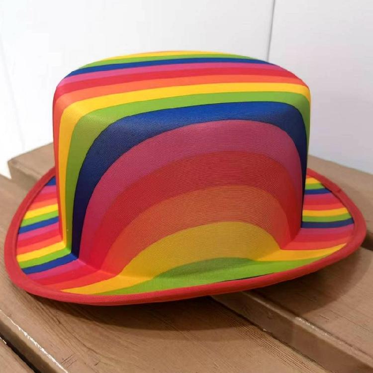 Colorful Wide Brims Tall Hat for Stage Performances Magicians Hat Carnivals Hat for Masquerade Party and Music Festival