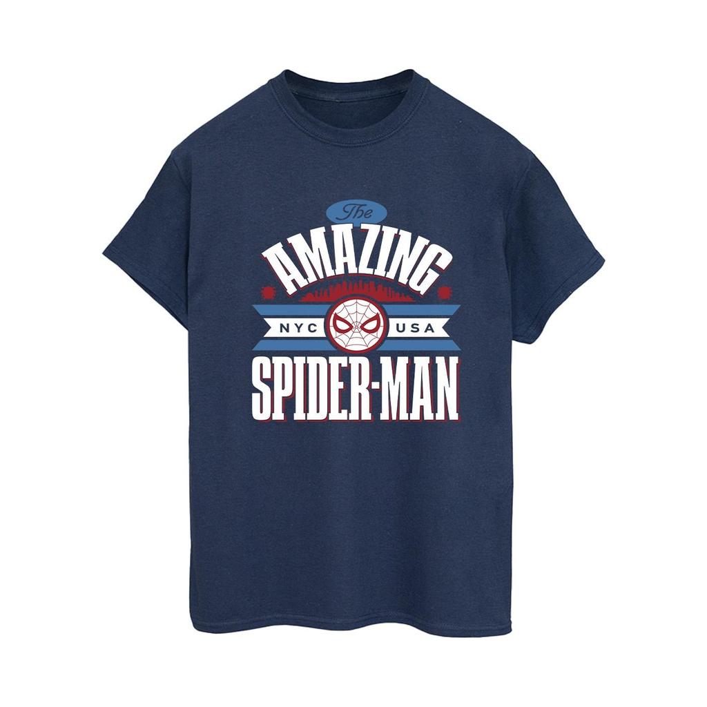 Marvel Womens/Ladies Spider-Man NYC Amazing Cotton Boyfriend T-Shirt