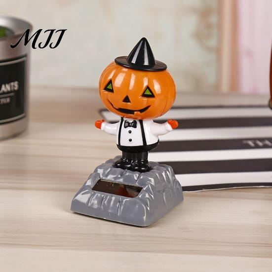 Solarbetriebenes Auto-Spielzeug Halloween-Dekoration, Cartoon Schwingende Armaturenbrett-Deko, Lustige Schwingende Figur Schaukel für Auto Haus Büro, Gruselig
