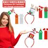 Playful Green Red Silver Christmas Headbands For Kids With Fun Replacement Tags Included