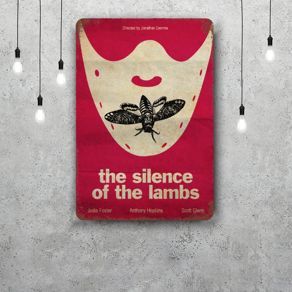 Silence of the Lambs Retro Vintage Tin Sign Poster Decorative Plaque Metal Plate Wall Decor