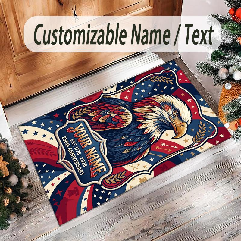 Birds Theme Crystal Velvet Floor Rug Personalized Custom Name Text Warm Carpet Home Decoration