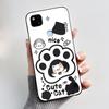Coque Pour Google Pixel 4A 4 A 4G Noir Coque de Téléphone Esthétique Mignon Chat Dessin Animé Mince Souple TPU Silicone Arrière Pour Pixel4A Coquille