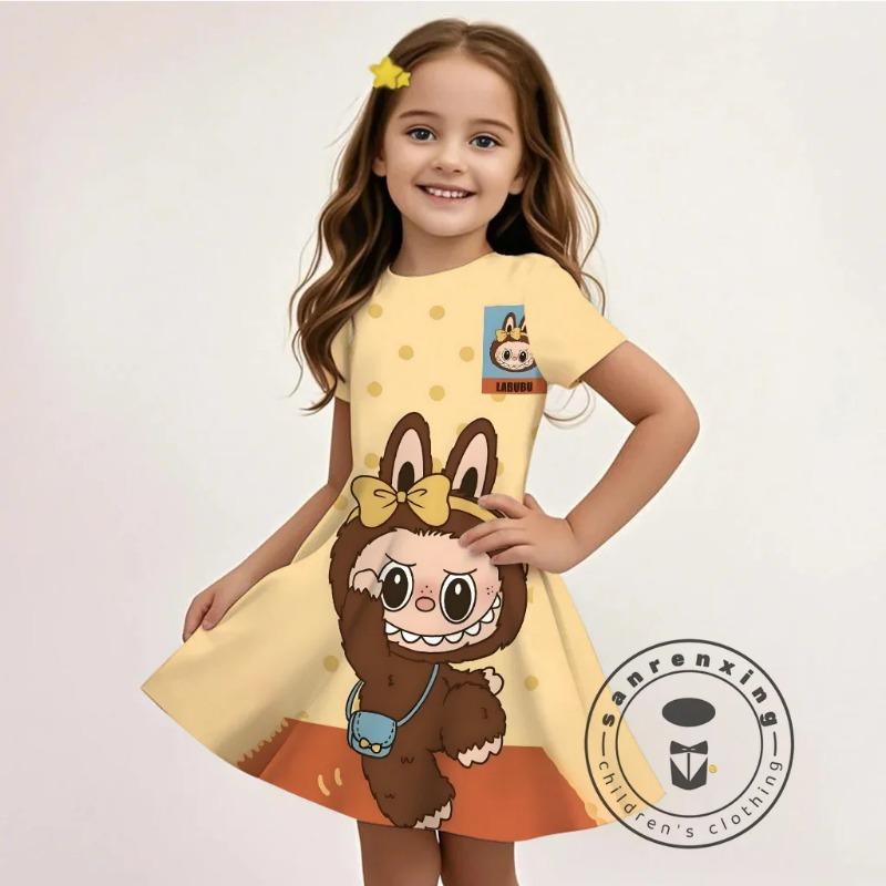 

Летнее L-LABUBU-A 3D платье для девочек с мультяшным принтом, милое, для вечеринок, из легкой ткани, модное, доступное, горячо продаваемое 120