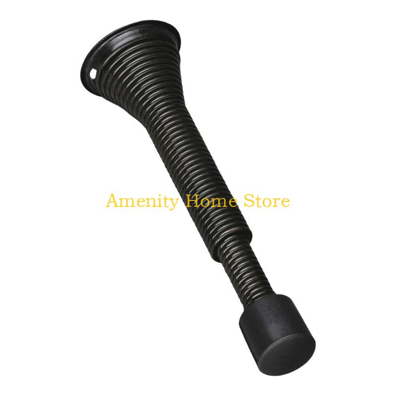 F26C Wall Mounted Spring Door Stop with Rubber Tip Wall Protects for Door Protections