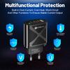 58W Dual Fast Charger with 2PD+QC3.0 USB, EU/US/UK/KR/AU Plug Options