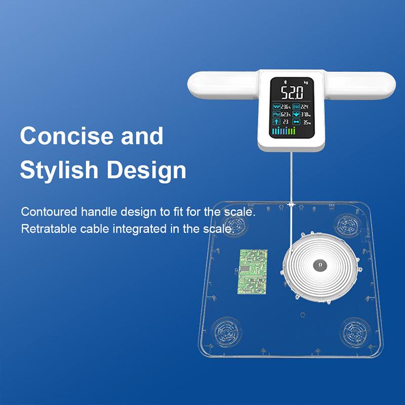 Bluetooth Electronic Scale Smart Scale LED Display Fat BMI Digital Monitor Body Weight Measurement Device