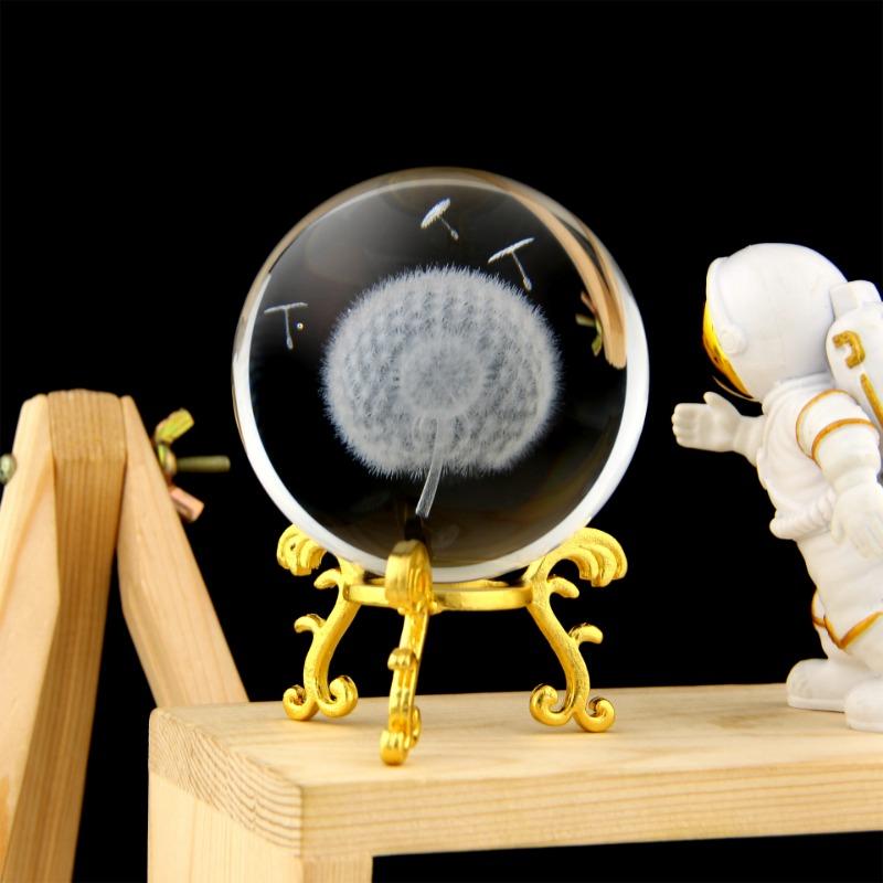 Kryształowa kula 3D ze stojakiem planeta grawerowany laserem układ słoneczny globus prezent astronomiczny prezent urodzinowy szklana kula dekoracja wnętrz