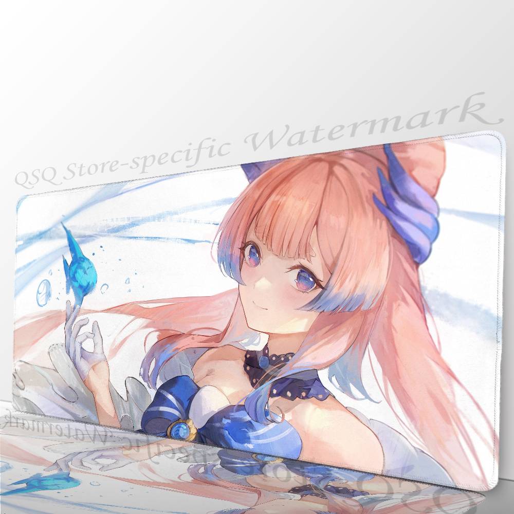 Sangonomiya Kokomi Genshin I-Impact Anime Mousepad Non-slip Suitable For Office Computers Laptops E-sports Game Desk Mats XXL K