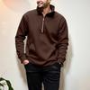 Mens Fleece Lined  Pullover Sweatshirts Fall Winter Warm Long Sleeve Mock Neck Sweatshirt Tops With Pocket