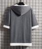 Summer Short Loose Large Zip Big Layered [foveitaa] Men's Clothes, Hoodie, T-shirt, Sleeve, 5/8 Sleeve, Fit, Stylish, Size, Up, Simple, Fashionable,