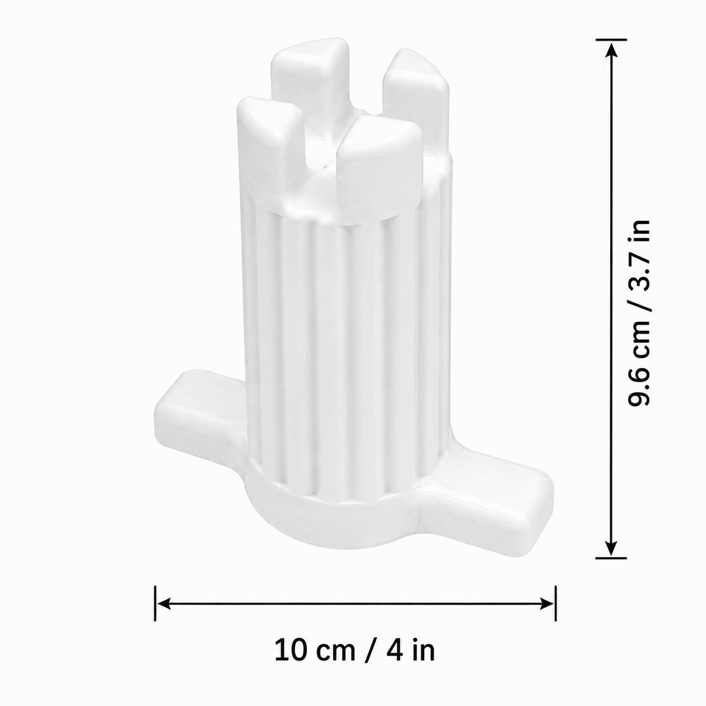 96mm 4-Prong Washing Machine Filter Cap Wrench T-Handle Ribbed Grip Spanner Deep Recess Drain Pump Filter Laundry Repair Tool