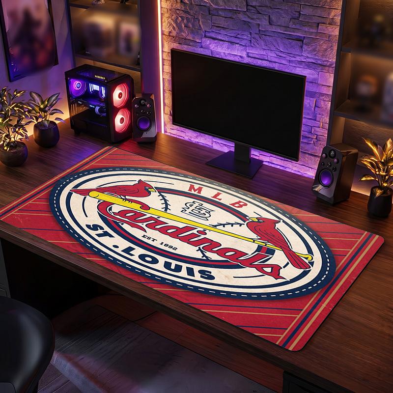 St. Louis Cardinals Pattern Mousepad Anti?Slip Rubber Desk Pad For Gaming Working Desktop Decoration