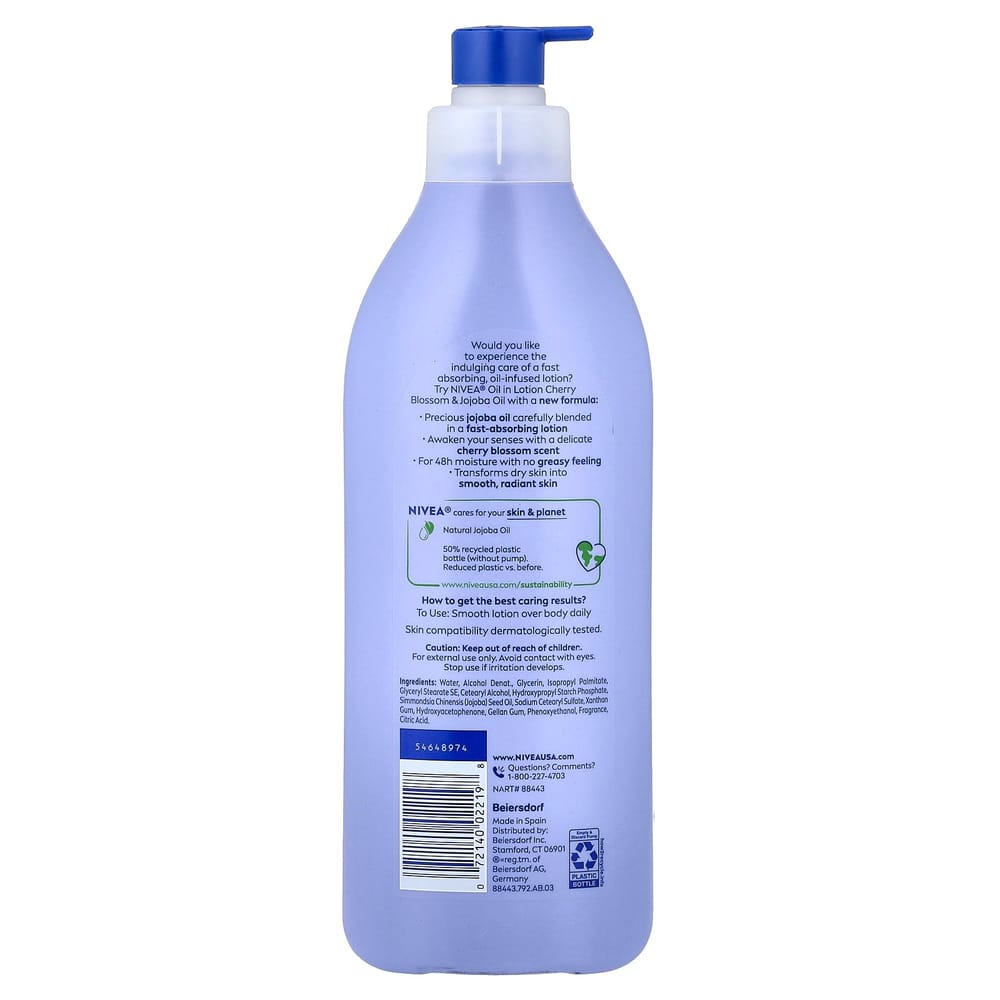Nivea Öl-Pflegelotion mit Kirschblüte & Jojobaöl 500ml (16,9 fl oz)