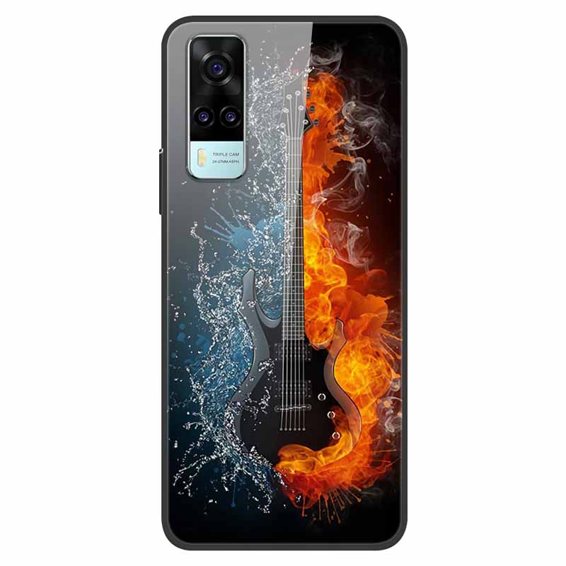 Luxury Cover Case for vivo Y53S 4G Tempered Glass Cover for Vivo Y31 VivoY31 2021 Y51 2020 Phone Case for Vivo V2036 Y53S Coque