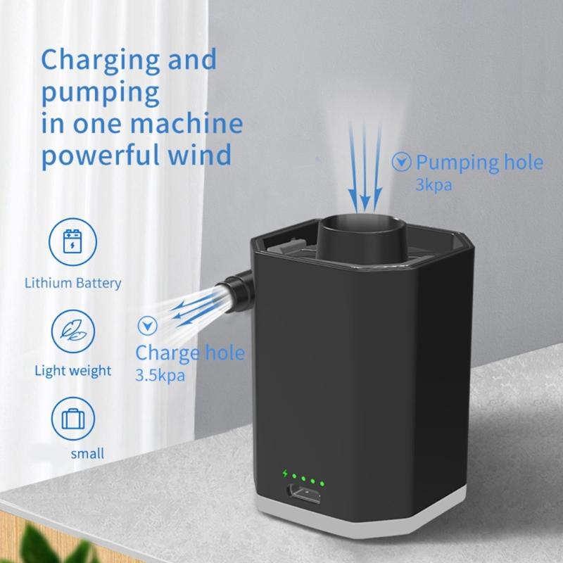 Portable Cordless Air Pumps Electric Vacuum Pump with Light for Vacuum Sealer Bag Rechargable Small Travel Electric Pump