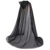Dress Up Women Halloween Costume Lace Up Hooded Cloak Funny Mesh Ghost Cloak  Children