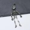 Creative Retro Skull Earrings - Exaggerated Halloween Style Skeleton Alloy Accessories
