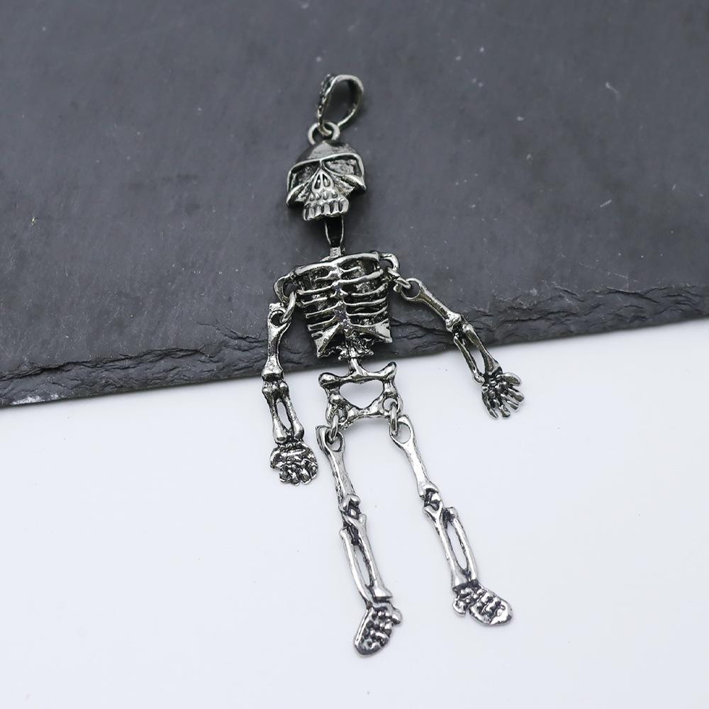 Creative Retro Skull Earrings - Exaggerated Halloween Style Skeleton Alloy Accessories