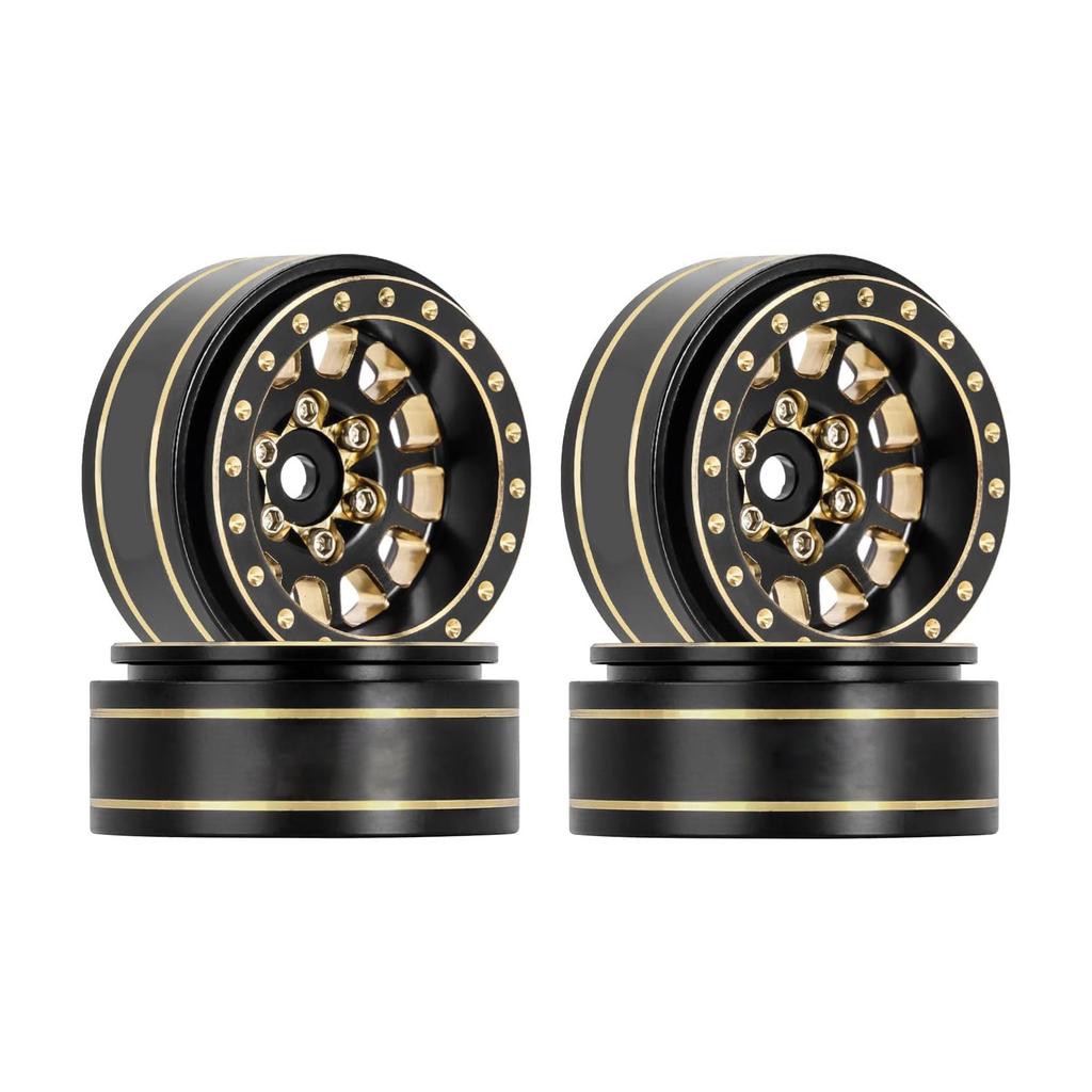 RC Car Upgrade Accessories Beadlock Rims 12-Spoke Wheels for 1/18 TRX4M 1/24 SCX24 Deadbolt- RC Crawler Beadlock Wheel