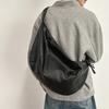 Leather Dumpling Shaped Bag Large Capacity Travel Shoulder Bag Japanese Style Crossbody Bag  Sports