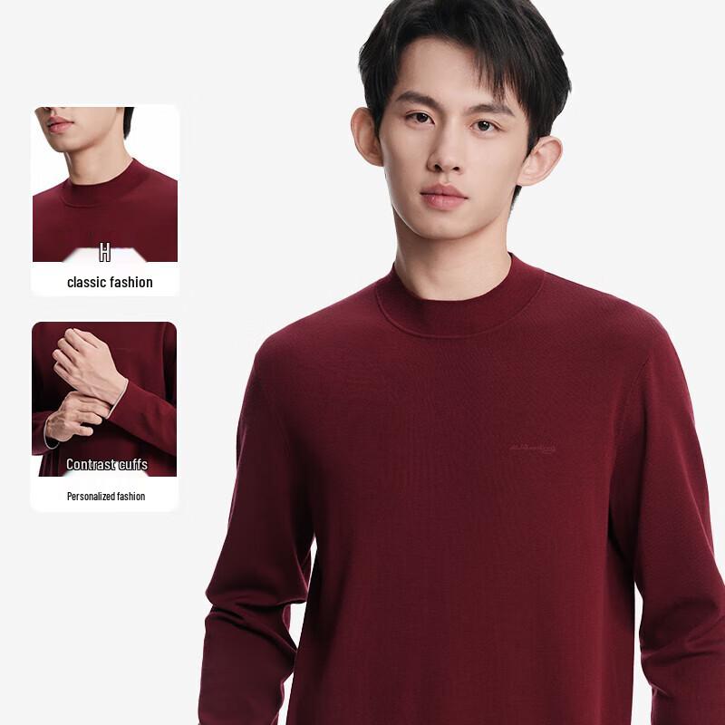 K-Boxing Men's Wool Blend Crew Neck Knit Sweater