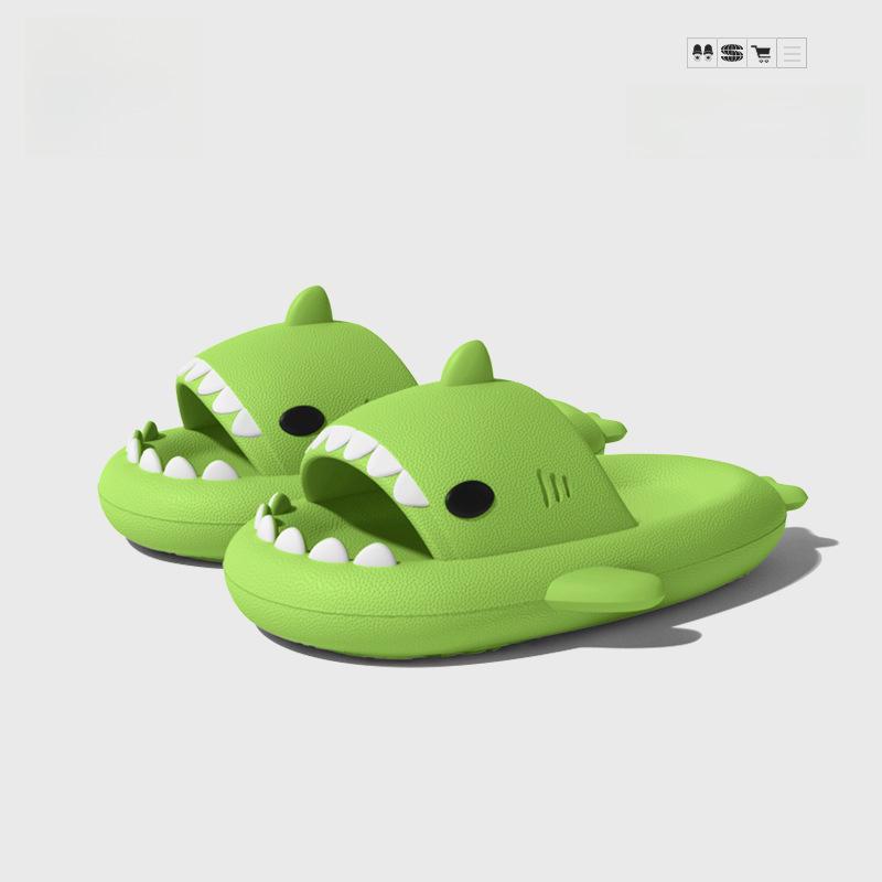 Thick-Soled Shark EVA Slippers for Kids and Parents - Non-Slip, Soft, Indoor Summer Sandals