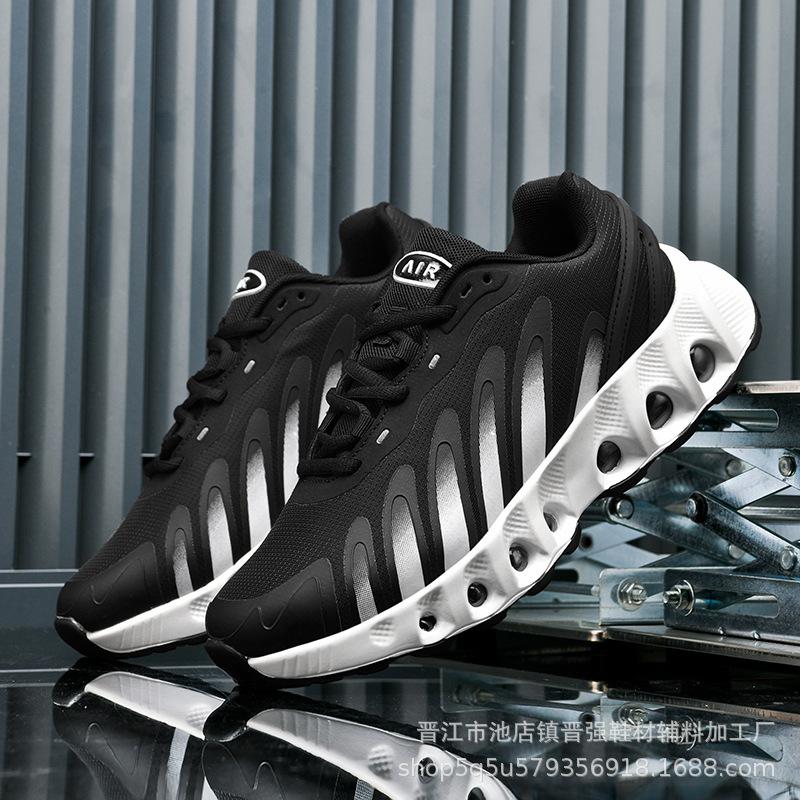 Men's and women's sports and leisure shoes are light and comfortable, breathable soft-soled running shoes, air cushion shock absorption es