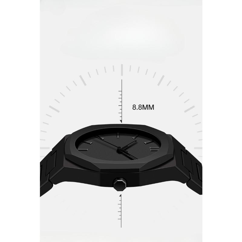 Lightweight Plastic Band Case Full Black Watch for Men Classic Simple Reloj Quartz Wristwatch Male Man New Fashion Style Clock