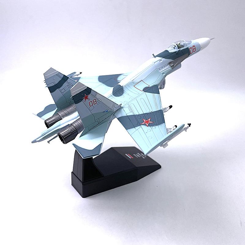Jason Tutu Aircraft Model Plane Russian Air Force Fighter Sukhoi Su-27 Diecast 1:100 Scale Metal Planes Dropshipping