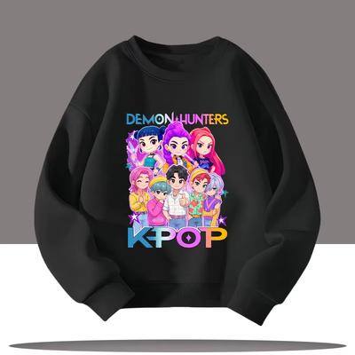 Kpop Łowcy Demonów Nadruk Bluzy Dziecięce Jesień Zima Długi Rękaw Pulower Codzienne Męskie Góry