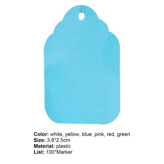 100 etiquetas para plantas, de plástico, resistentes al agua y a la intemperie, coloridas y colgantes para jardín.