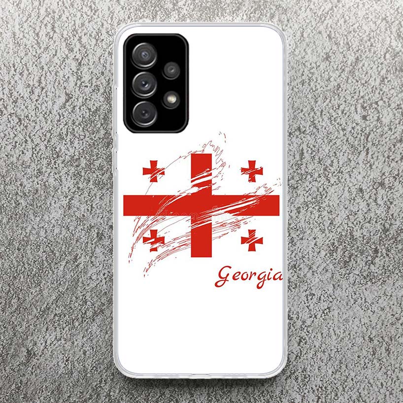 Georgia Flag Phone Case For Samsung Galaxy A52 A42 A32 A22 A12 A02S A51 A50 A71 A70 A41 A31 A21S A30S A20S A40 A30 A20E A10
