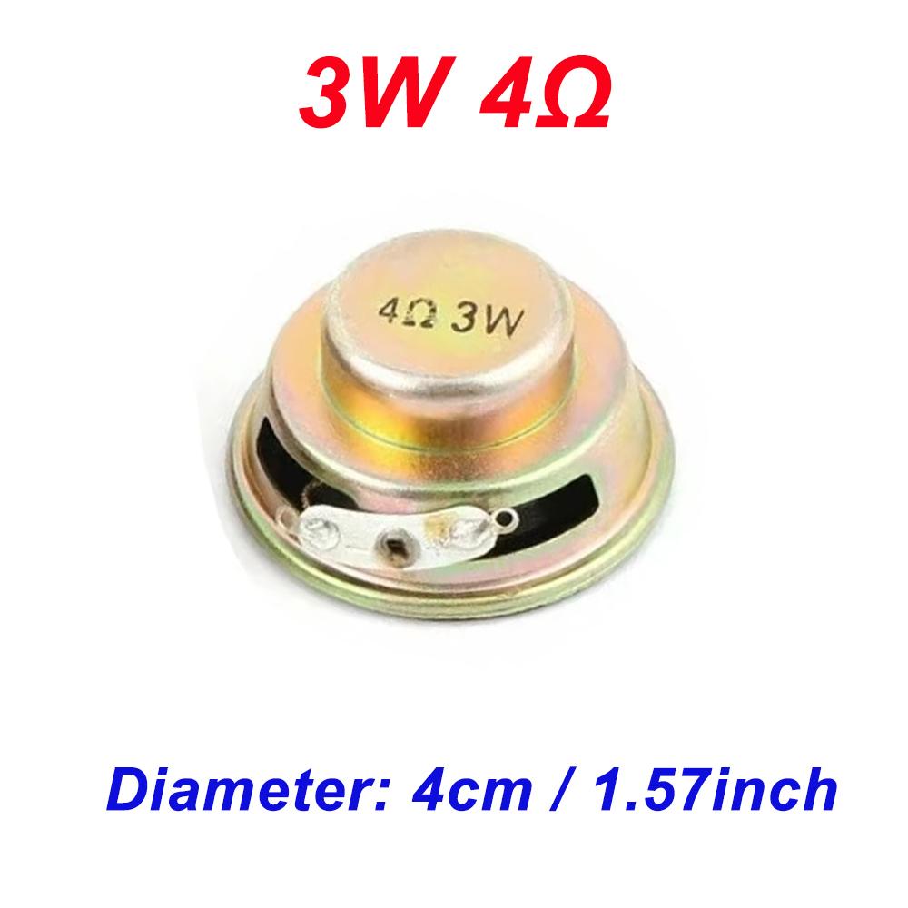 

1-10pcs 1.57inch 3W 4R Mini Speakers 4cm 4 Ohm Loud Speaker Diameter 40mm Loudspeaker for Arduino Kit