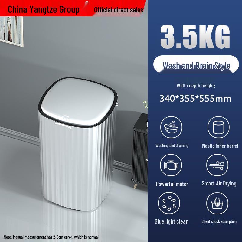 2025 Semi-Automatic Large Capacity Dual Tub Washing Machine with Small Spin Dryer